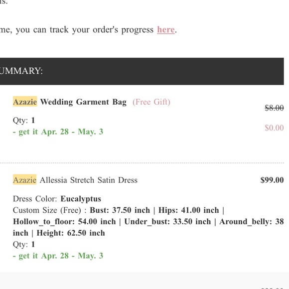 Azazie Allessia (maternity) in Eucalyptus - Picture 2 of 5